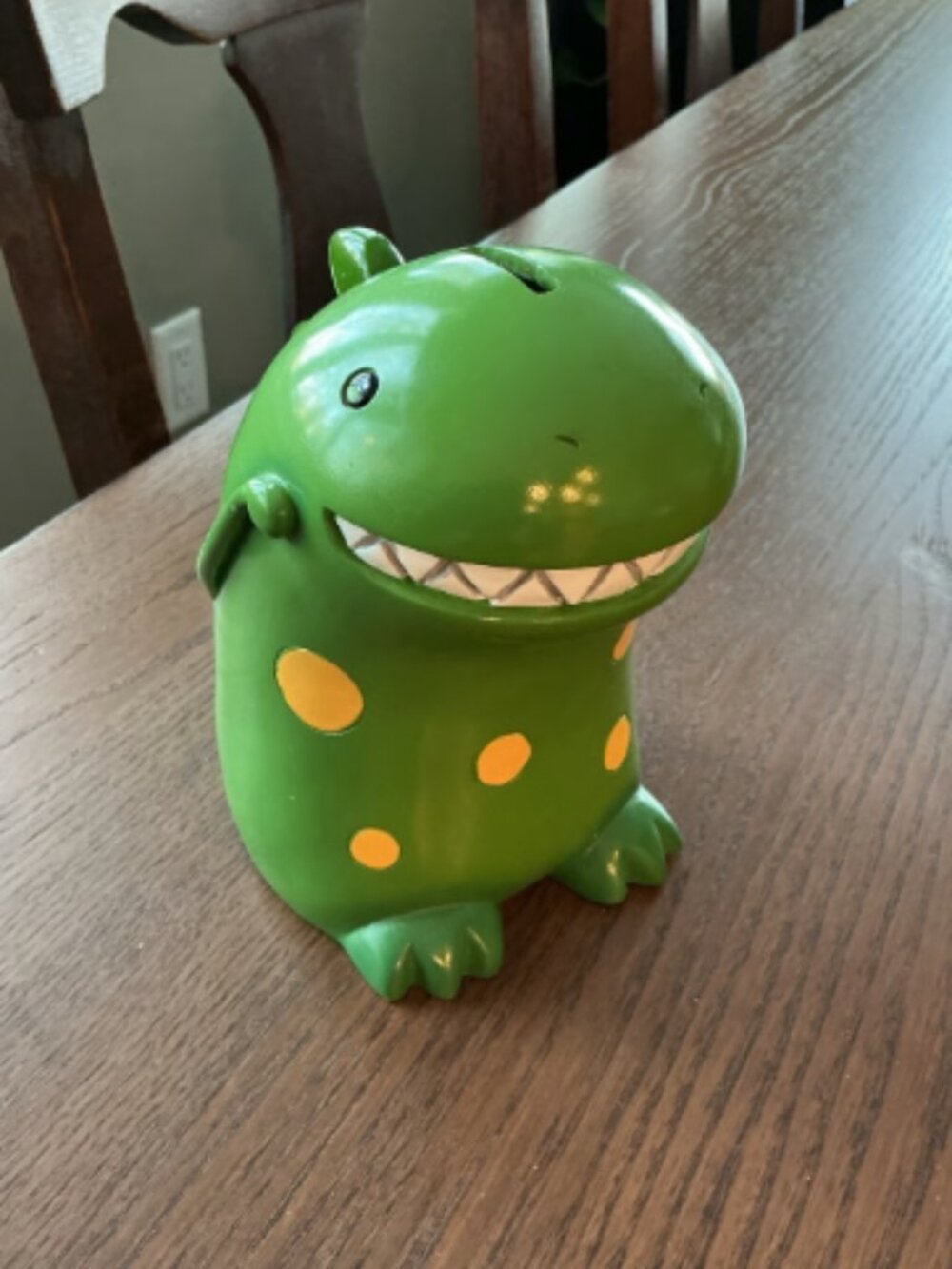 Green Dinosaur Piggy Bank Ceramic Animal Coin Bank
